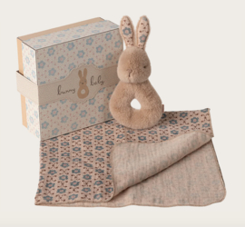 Maileg Rabbit Rattle Set - cream peach