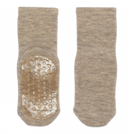 MP Denmark wool socks with anti-slip light brown melange