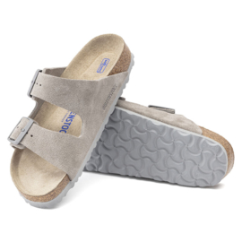 Birkenstock Arizona suede stone coin narrow