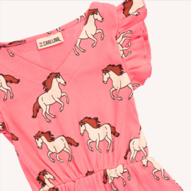 CarlijnQ wild horse ruffled tanktop dress pink