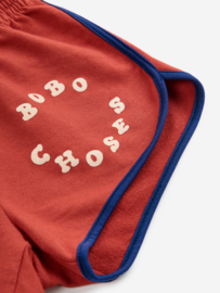 Bobo Choses circle shorts burgundy red