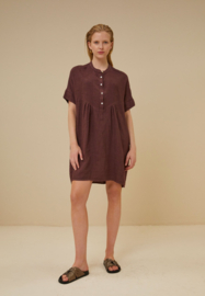 By Bar tais linen dress huckleberry