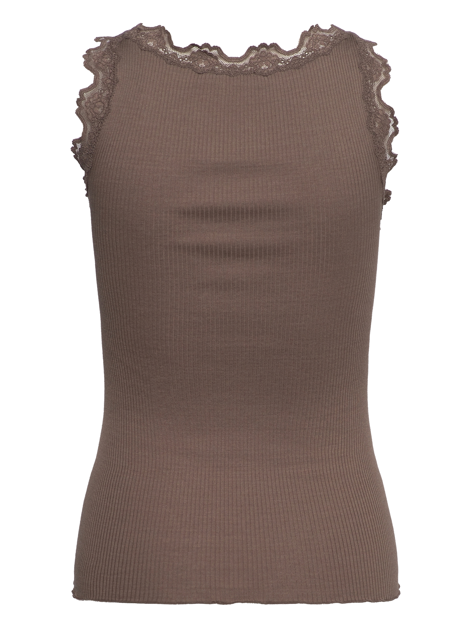 Rosemunde RWBabette SL U-neck Long Lace Top Falcon