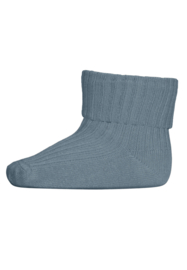 MP Denmark cotton rib baby socks provincial blue