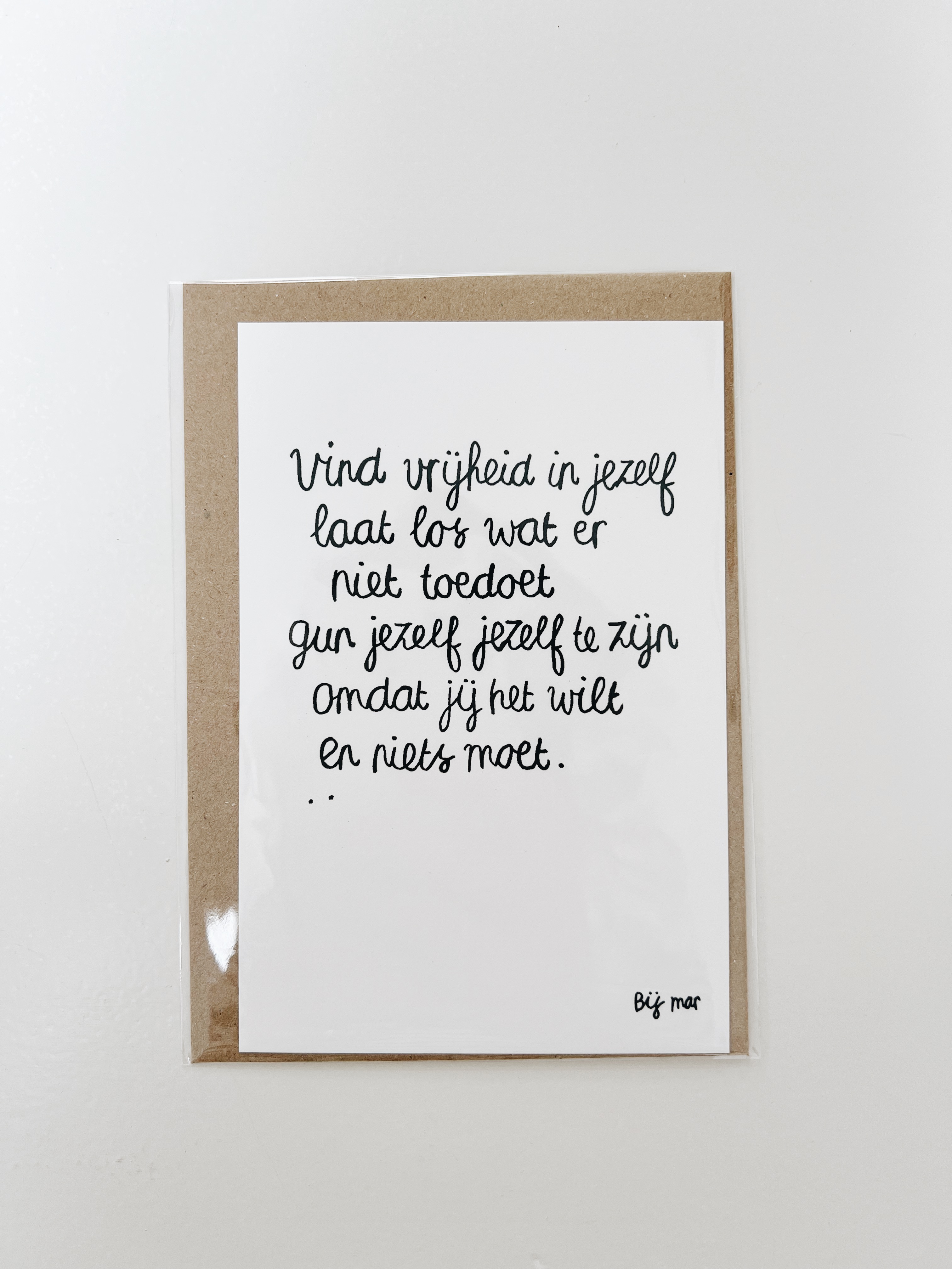 Bij Mar Kaart Vind vrijheid in jezelf