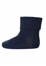 MP Denmark cotton rib baby socks navy