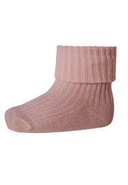 MP Denmark cotton rib baby socks rose grey