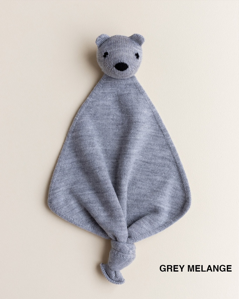 Hvid teddy tokki grey melange