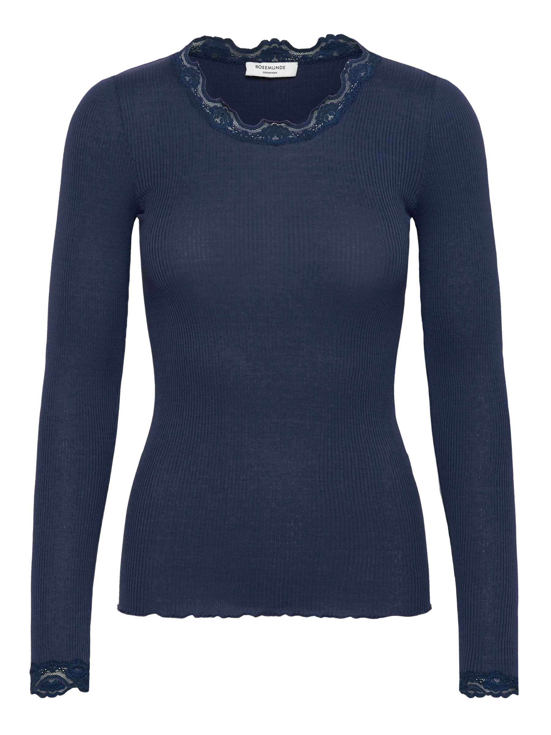 Rosemunde RWBabette LS Regular Lace T-shirt Insignia Blue