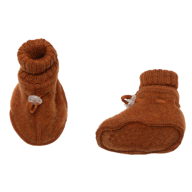 Joha 100% wol sleeping booties orange