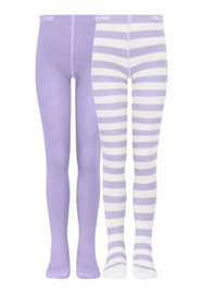 MP Denmark stripes 2-pack tights cloud lilac