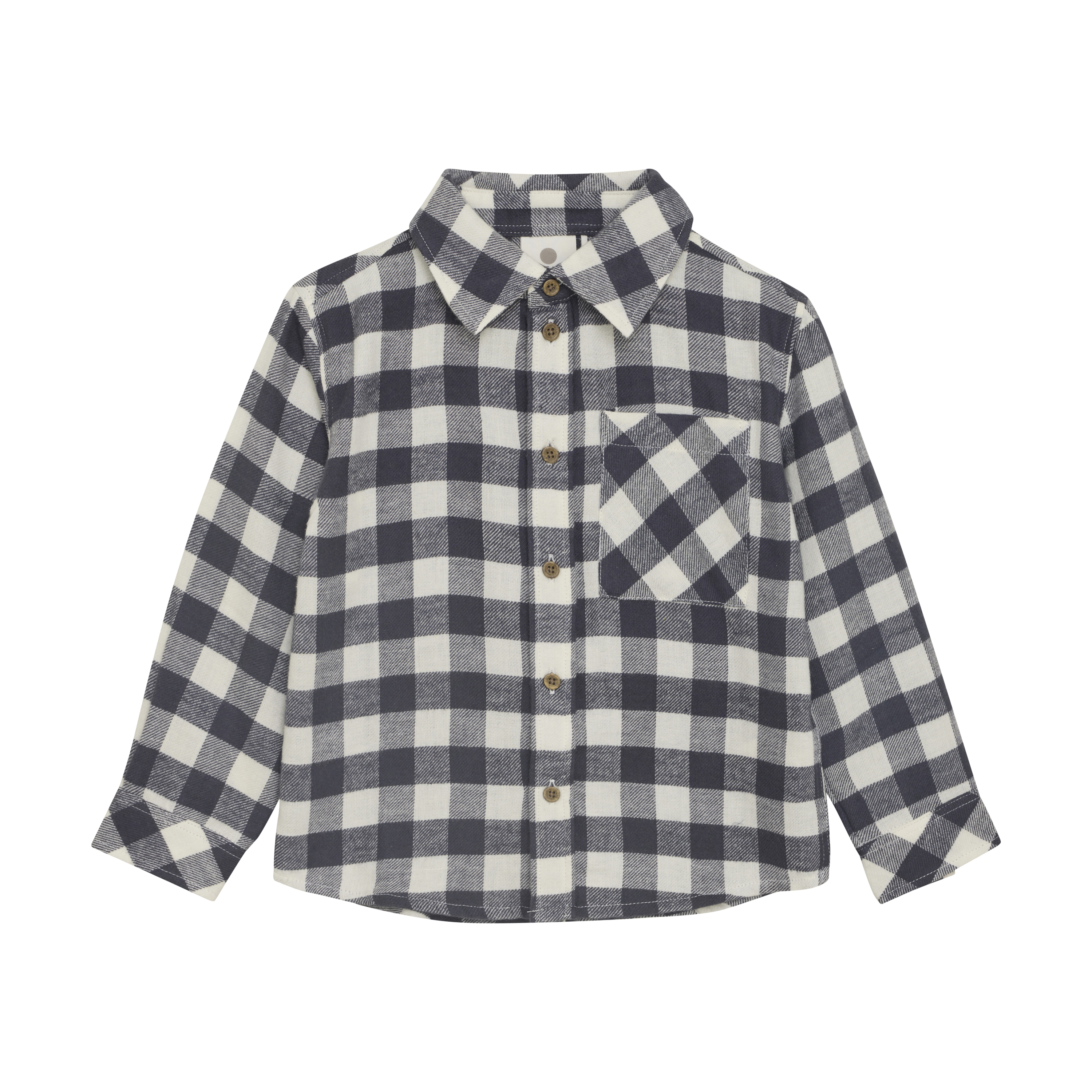 Enfant T-shirt LS Check Ebony