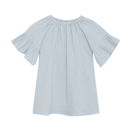 Huttelihut blouse ss muslin celestial blue