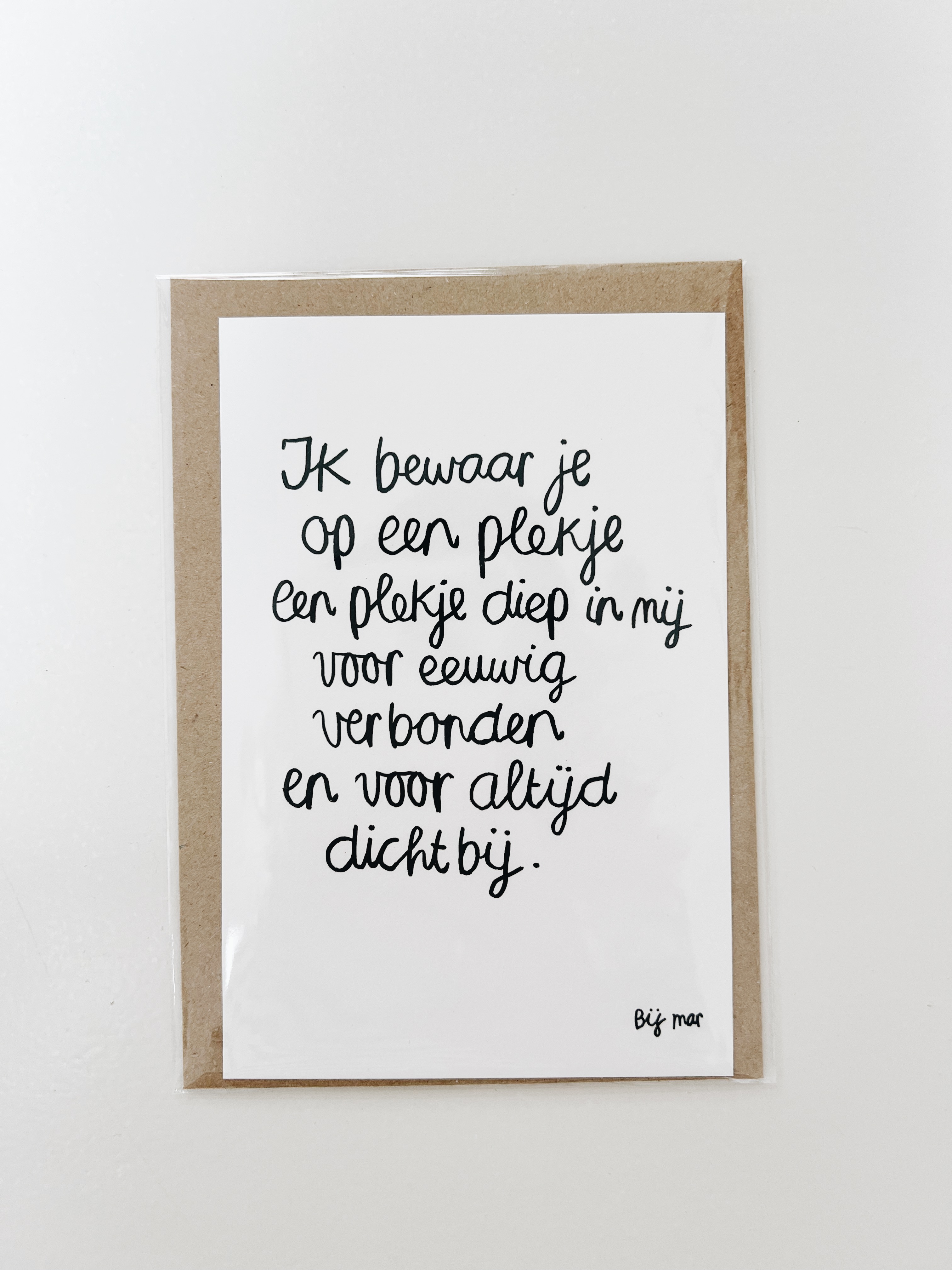 Bij Mar Kaart Ik bewaar je