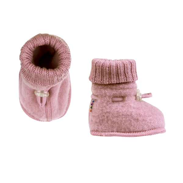 Joha 100% wol sleeping booties old rose