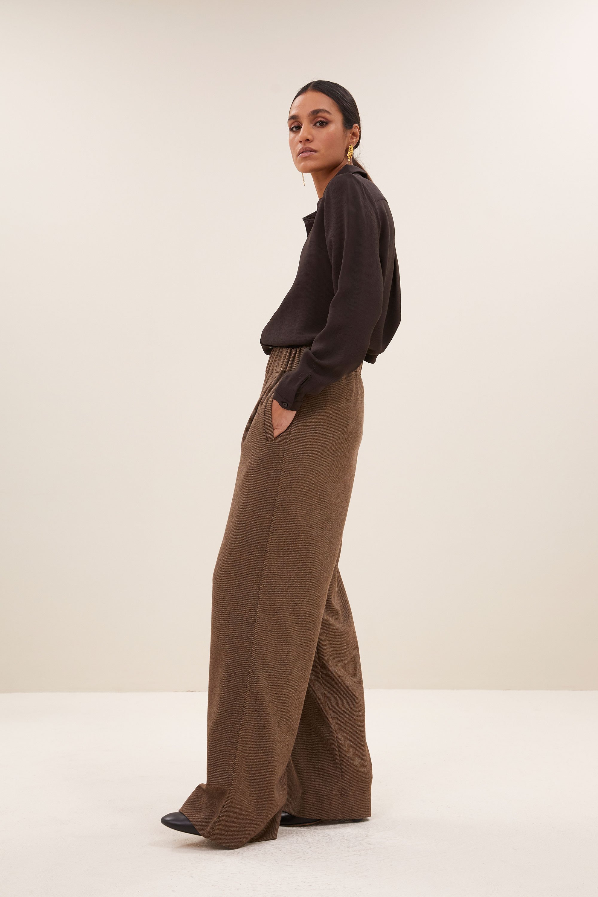 By Bar benji tweed pants latte