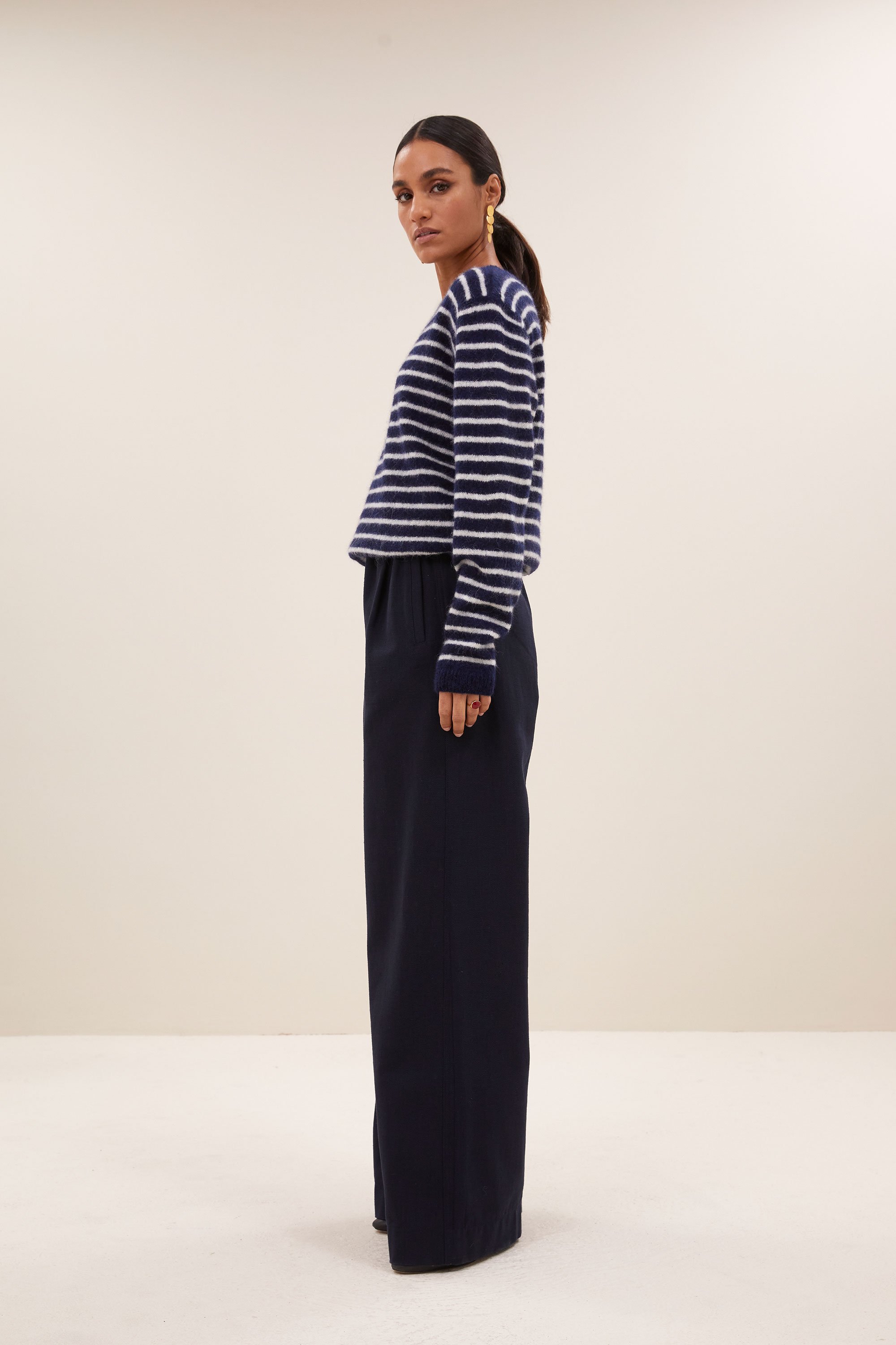 By Bar benny stripe pullover midnight small stripe