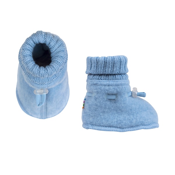 Joha 100% wol sleeping booties blue