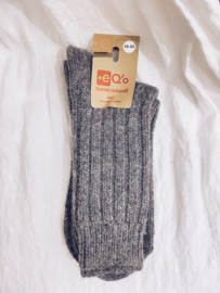 Organic alpaca/wool blend socks donkergrijs