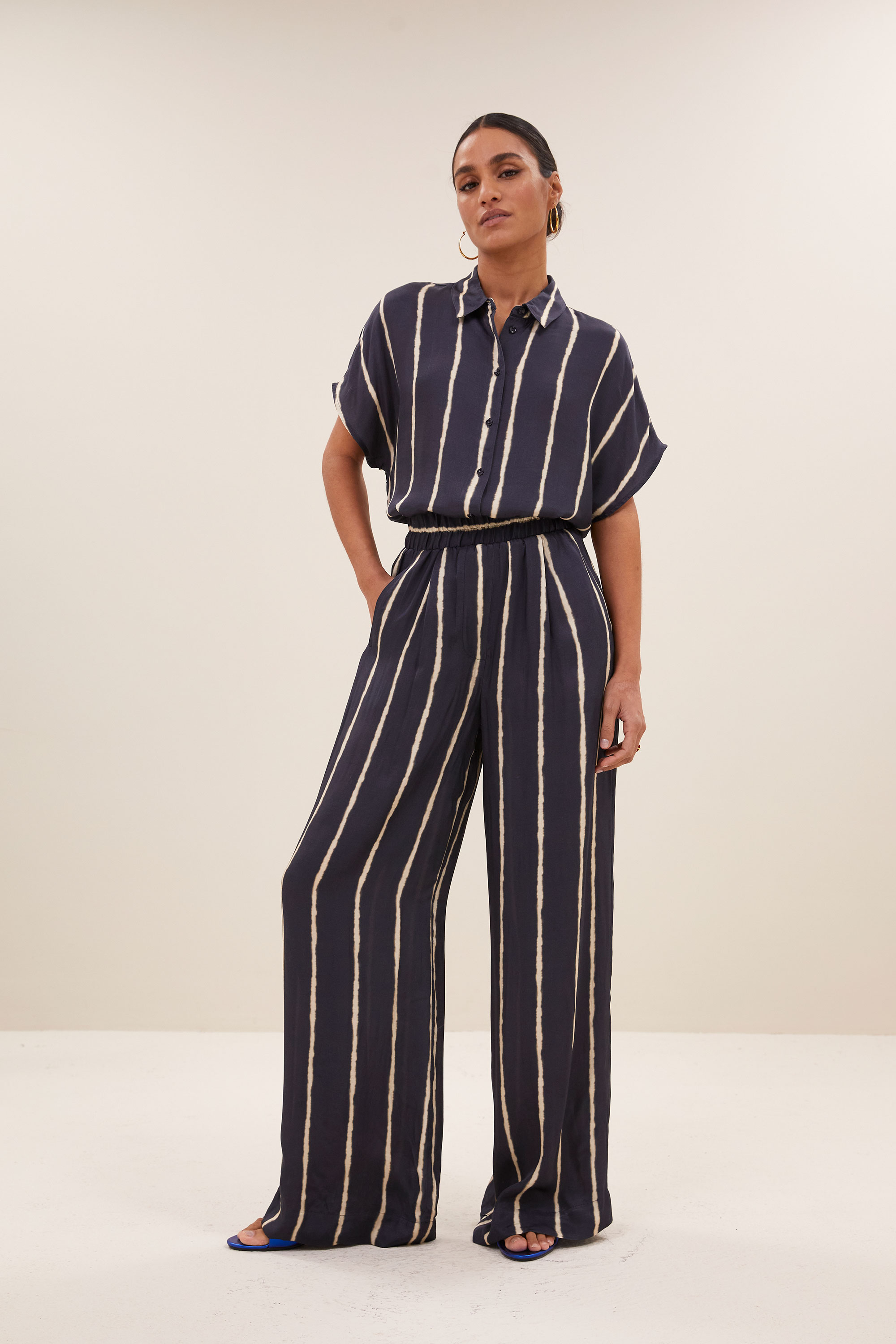 By Bar Benji tie Dye stripe pants