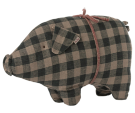 Maileg pig small - green check