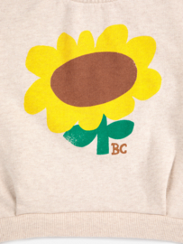 Bobo Choses Sunflower Cropped Sweatshirt, off white