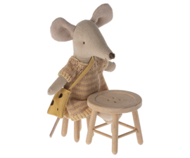 Maileg table and stool set mouse