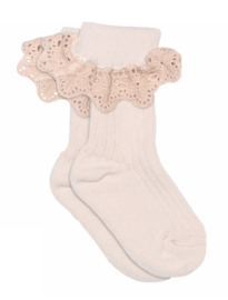 MP Denmark Lisa socks with lace Cherry Blossom