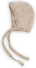Engel baby-bonnet wool fleece SAND melange
