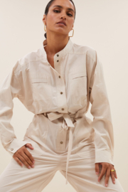 By Bar esra poplin suit | almond
