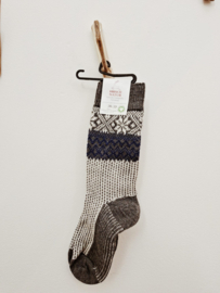 Hirsch Natur wollen sok grijs/blauw