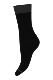 MP Denmark Erin wool rib socks black