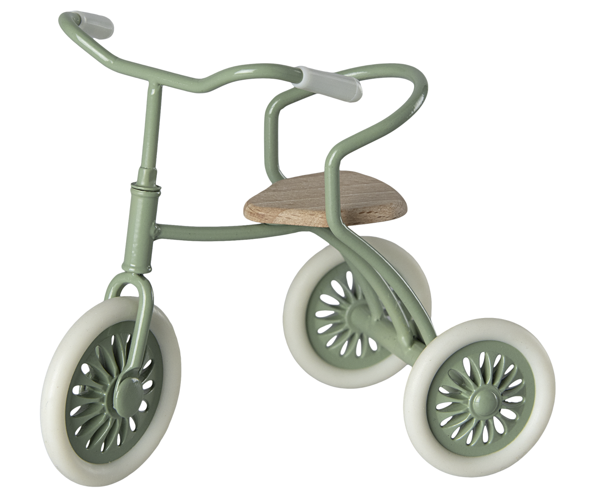 Maileg Abri a tricycle mouse green