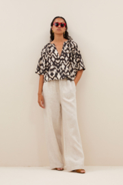 By Bar todd brown batik blouse | brown batik