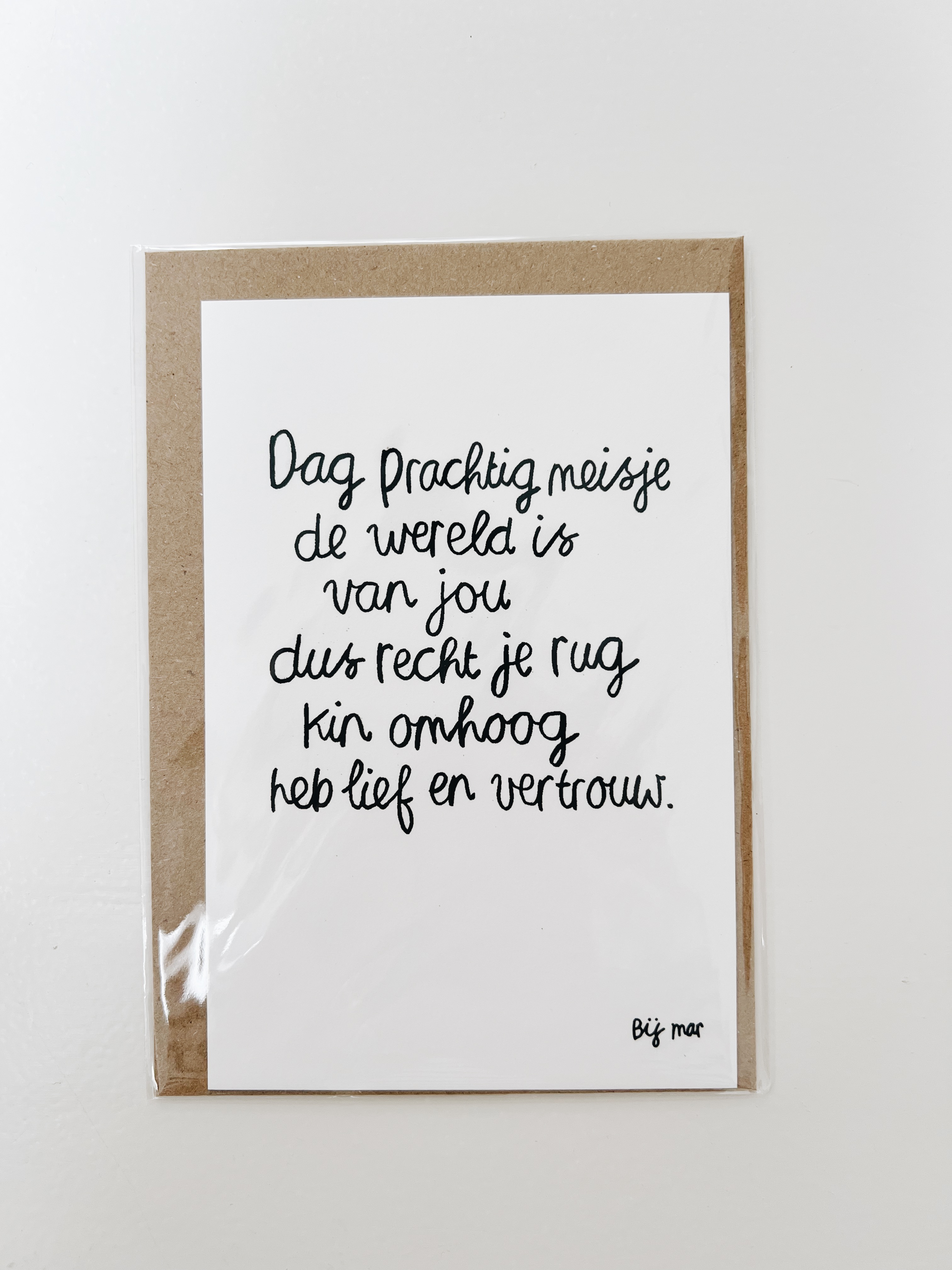 Bij Mar Kaart Dag prachtig meisje
