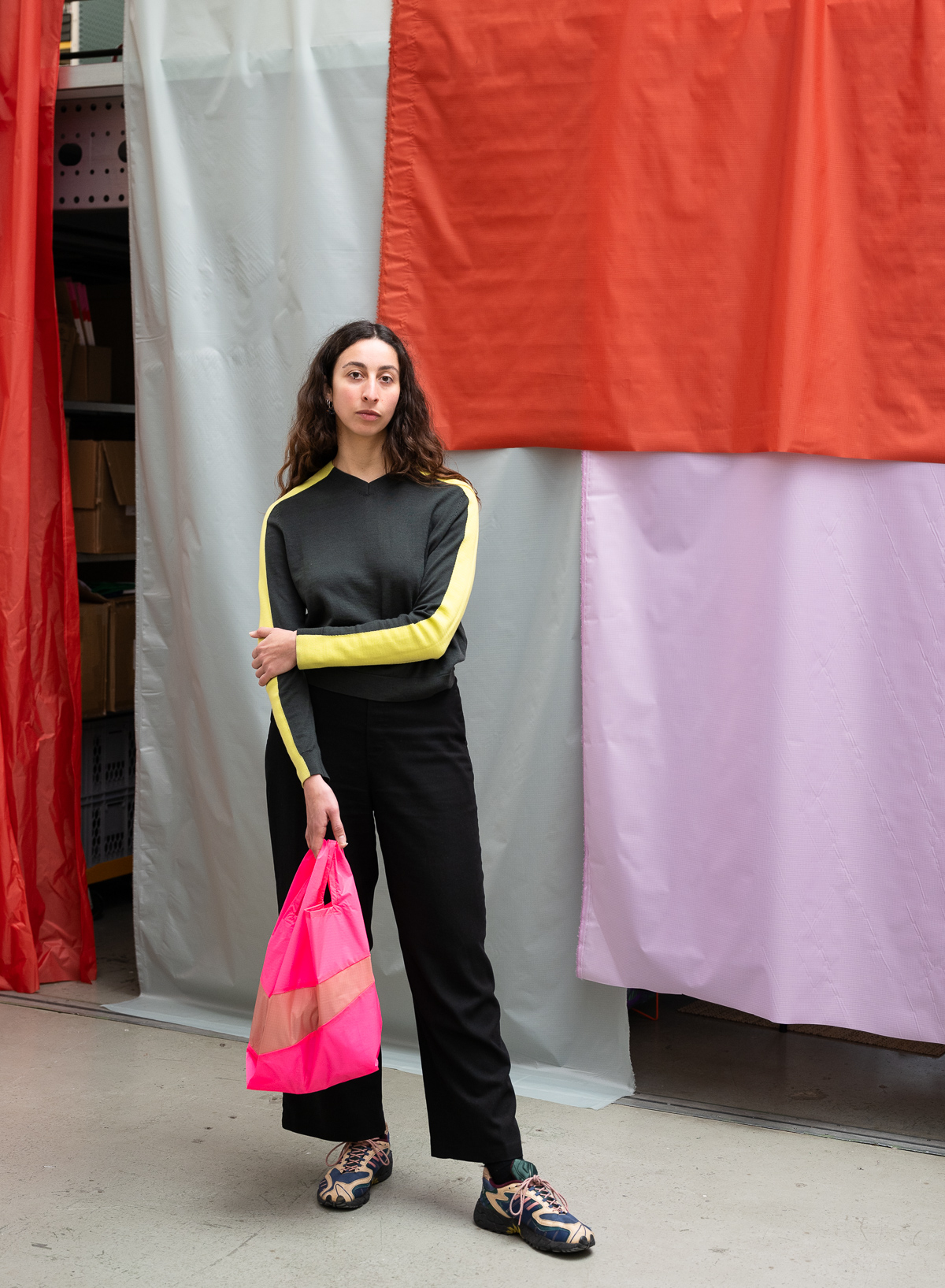 Susan Bijl The New Shopping Bag Fluo Pink & Try Medium