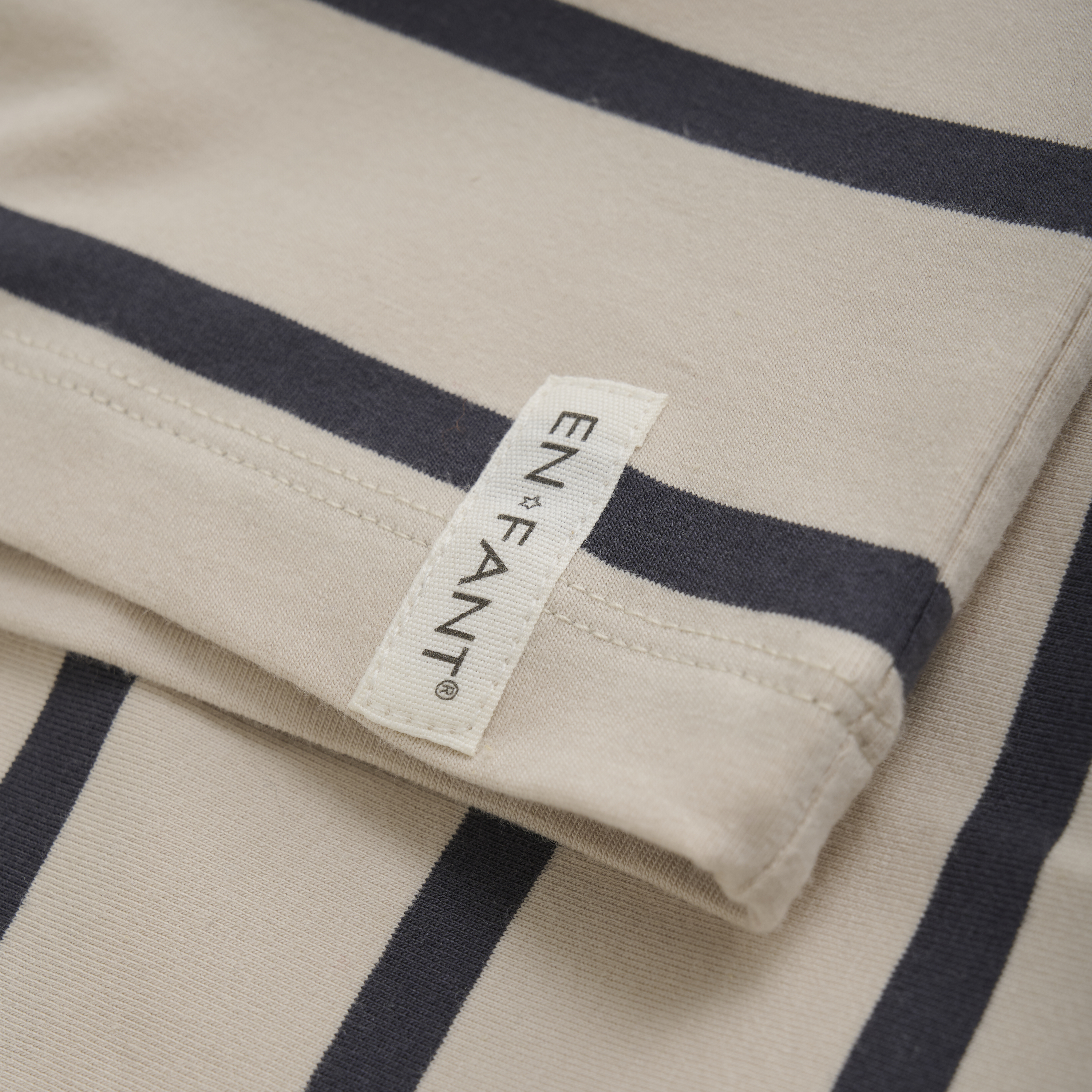 Enfant T-shirt LS Stripe Oversize Ebony