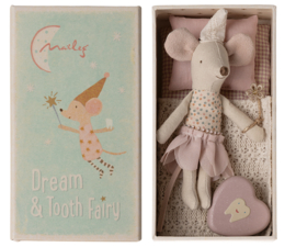 Maileg Tooth fairy mouse, Little sister in matchbox