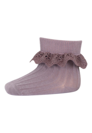 MP Denmark Lisa socks with lace lilac shadow
