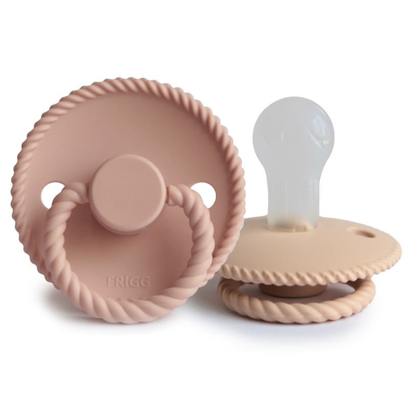 FRIGG - T1 Rope Siliconen 2 pack Blush/Croissant fopspeen