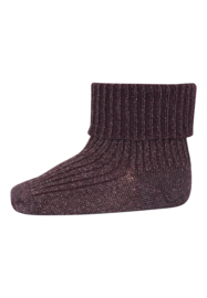 MP Denmark Ida glitter socks dark purple