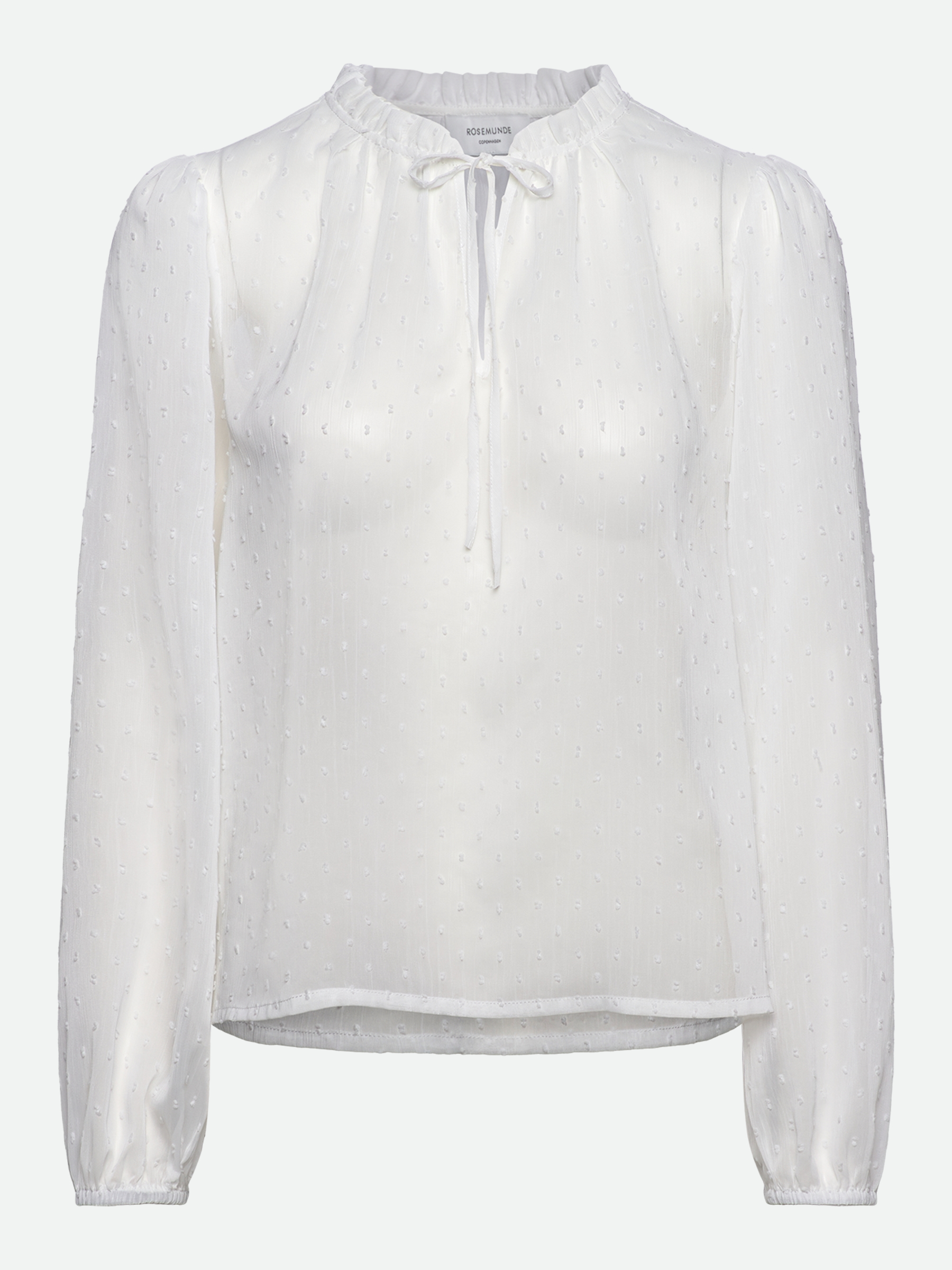 Rosemunde RWJasmin LS Regular Blouse Cloud dancer