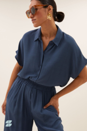 By Bar karly viscose blouse | opal blue