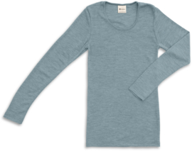 Engel dames hemd mountain blue wol zijde