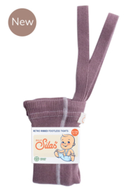 Silly Silas footless cotton tights acai smoothie