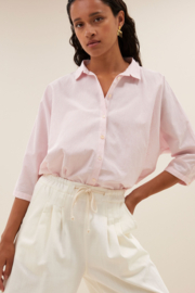 By Bar norel pink pinstripe blouse | pink pin stripe