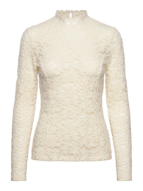 Rosemunde RWDelicia LS Regular T-neck T-shirt Ivory