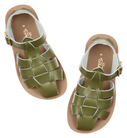 Salt-Water Sandals Shark olive kids