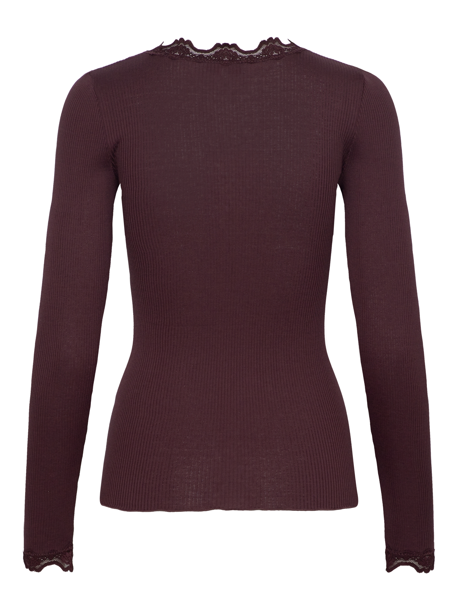 Rosemunde RWBabette LS Regular Lace T-shirt Fudge