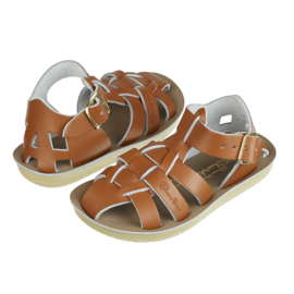 Salt-Water Sandals Shark tan kids